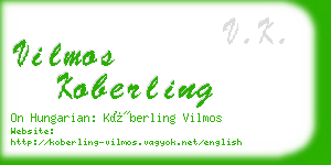 vilmos koberling business card